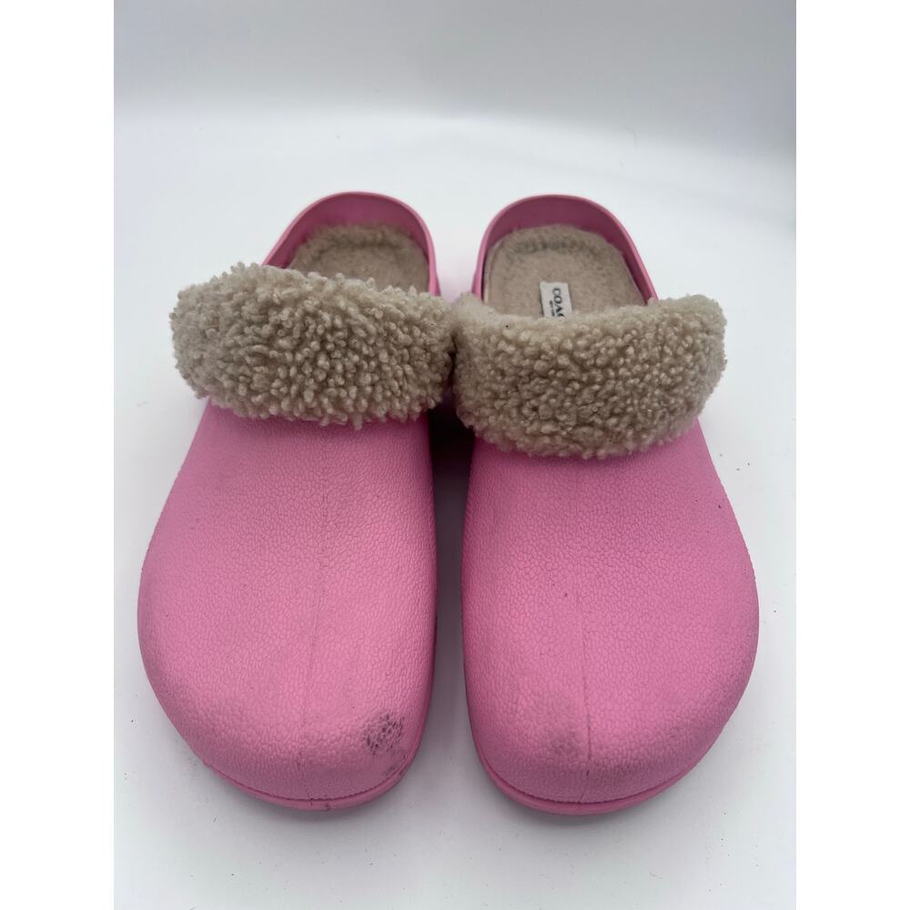 Coach Pink Shearling-Lined Clogs, size 11 - Picture 6 of 7